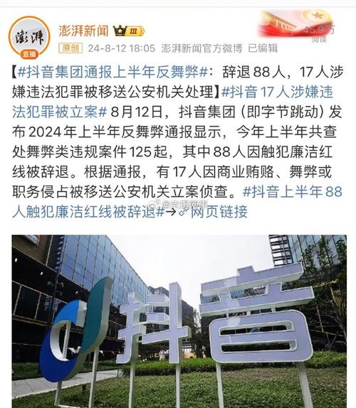 2024年抖音集团舞弊事件_抖音人气业务_抖音集团反舞弊通报