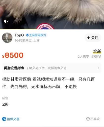 闲鱼产品升级与战略升级分析_闲鱼业务网_闲鱼平台出售援助甘肃震区加拿大鹅羽绒服事件