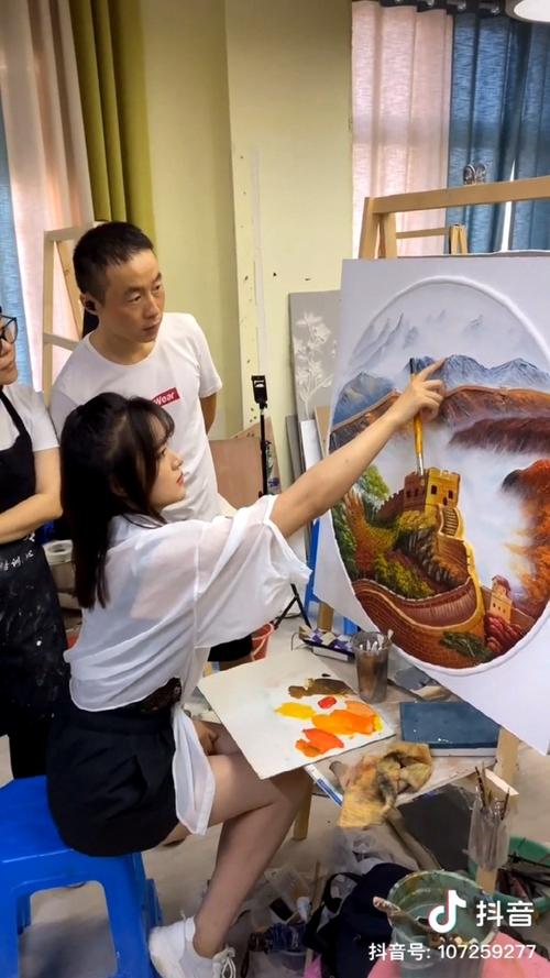 抖音有效粉丝500怎么弄_壁画师张丽佳_抖音壁画制作